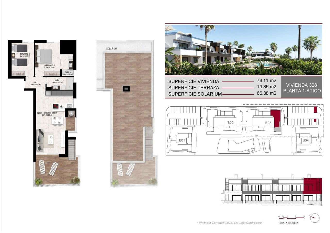 2 sypialnia Bungalow na sprzedaż w Rojales z basenem garażem - 339 000 € (Ref: 9941510)