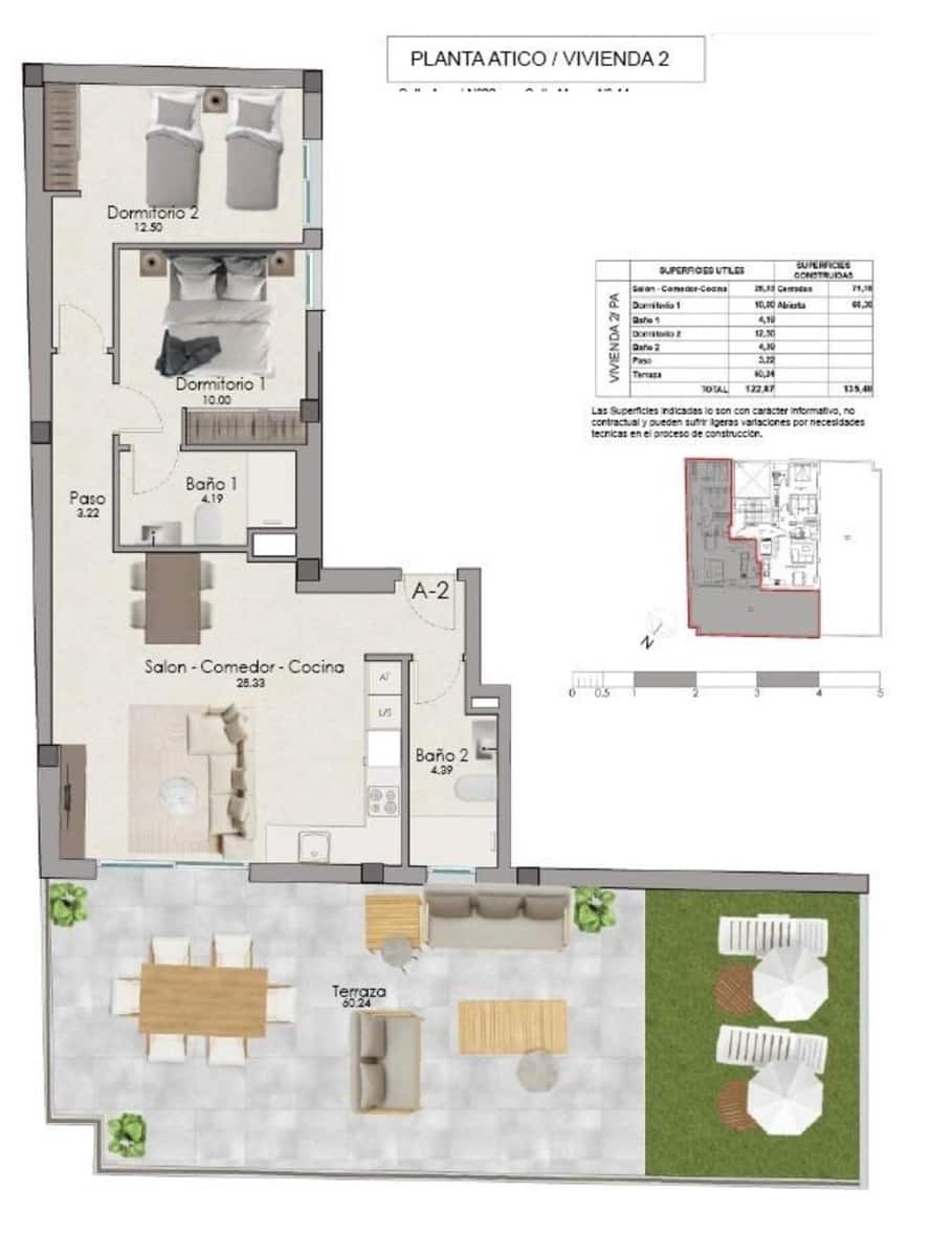 2 sovrum Takvåning till salu i Santa Pola med pool garage - 365 000 € (Ref: 9961580)