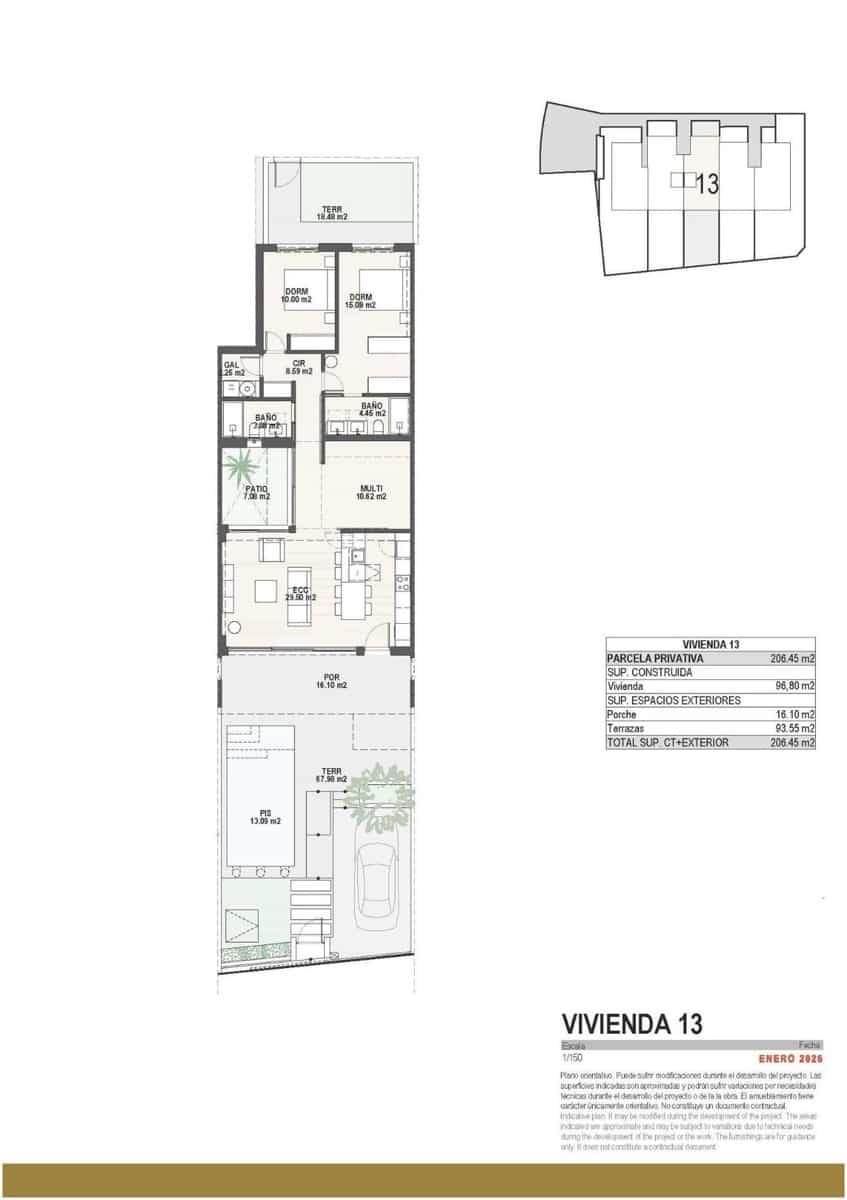 3 soverom Bungalow til salgs i Pilar de la Horadada med svømmebasseng garasje - € 434 000 (Ref: 9999360)