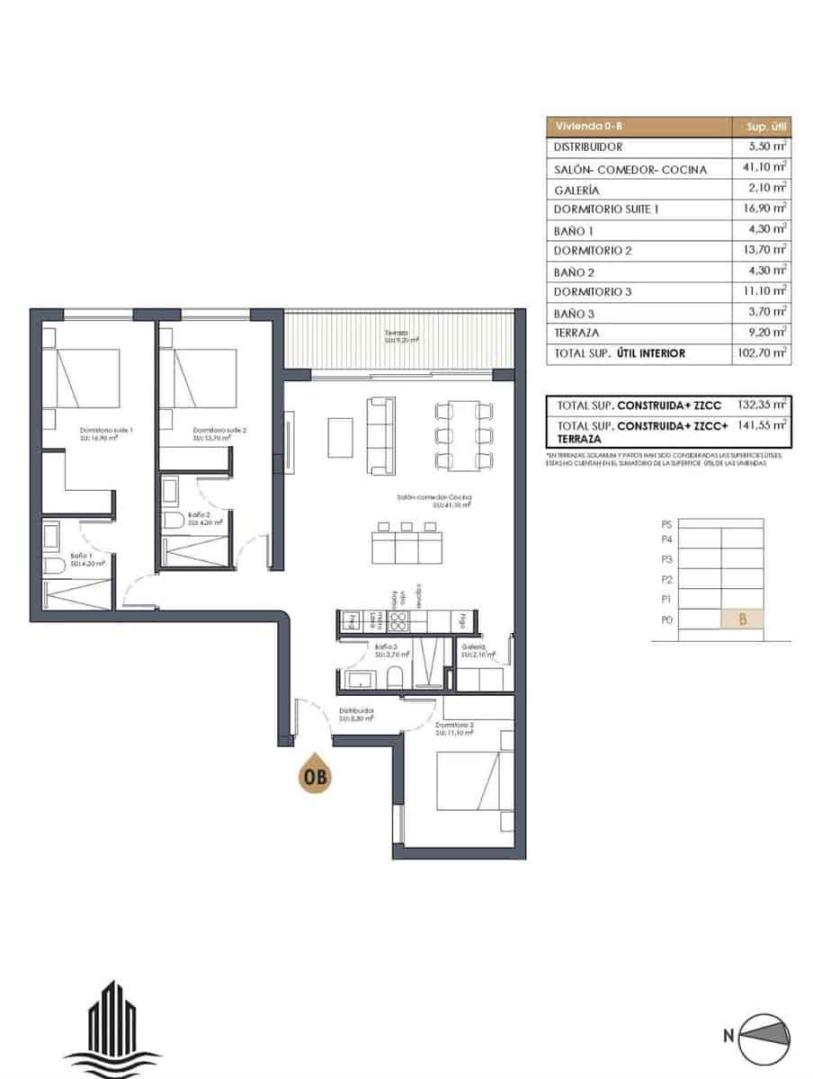 3 quarto Apartamento para venda em Guardamar del Segura com piscina garagem - 445 000 € (Ref: 9999364)