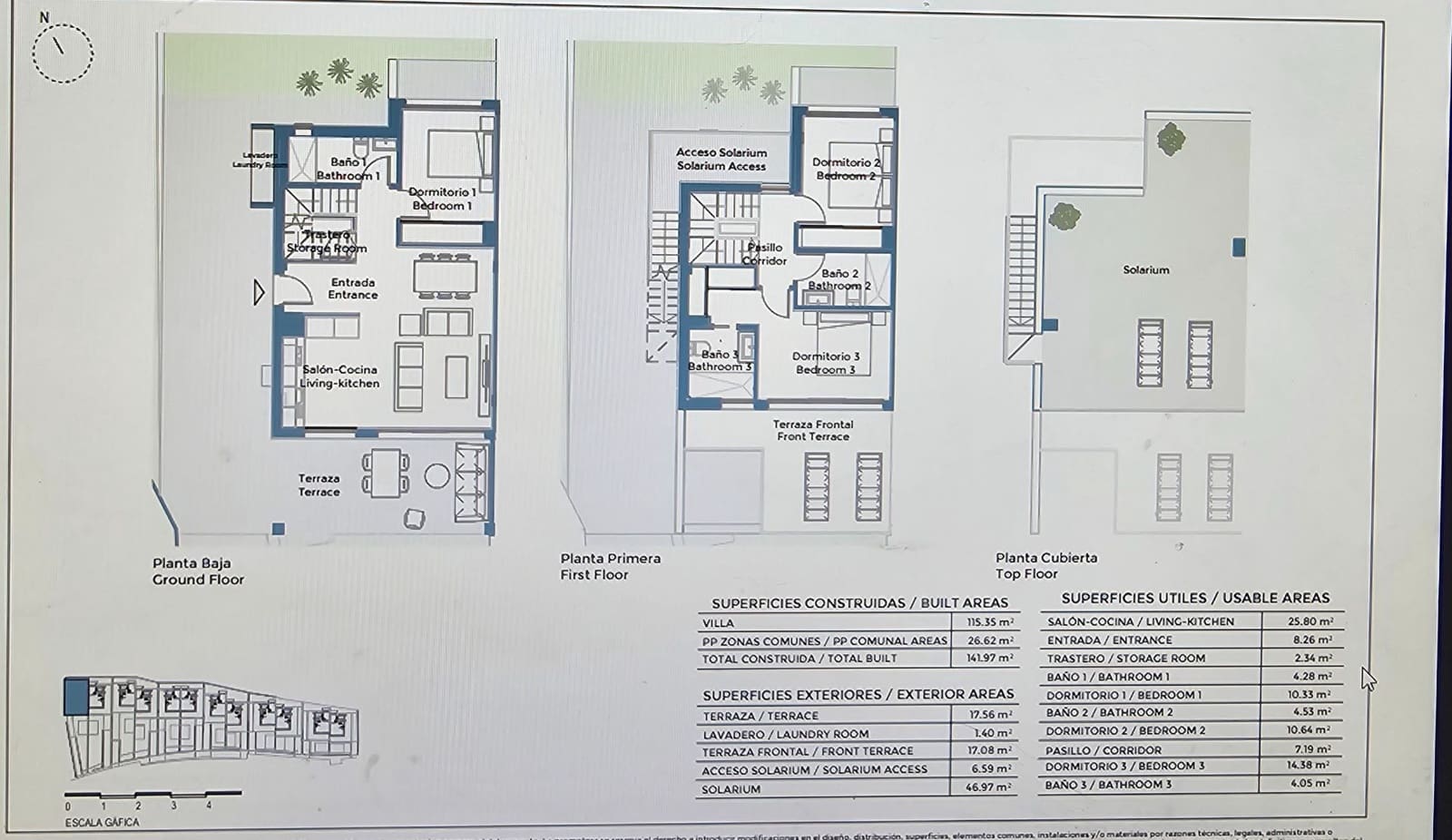 3 soverom Kjedet enebolig til salgs i Corvera med svømmebasseng garasje - € 369 000 (Ref: 10164130)