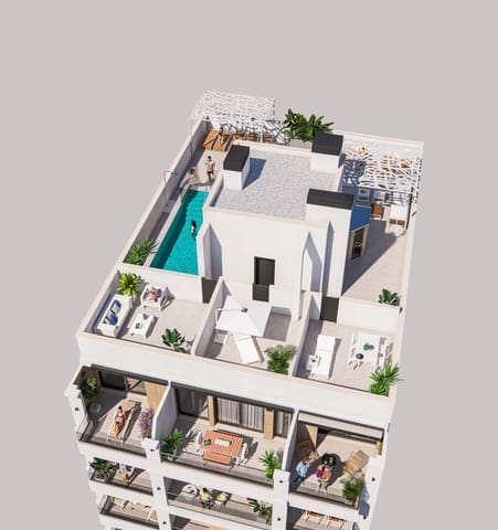 2 soveværelse Lejlighed til salg i Playa del Cura, Torrevieja med swimmingpool - € 250.000 (Ref: 9991641)