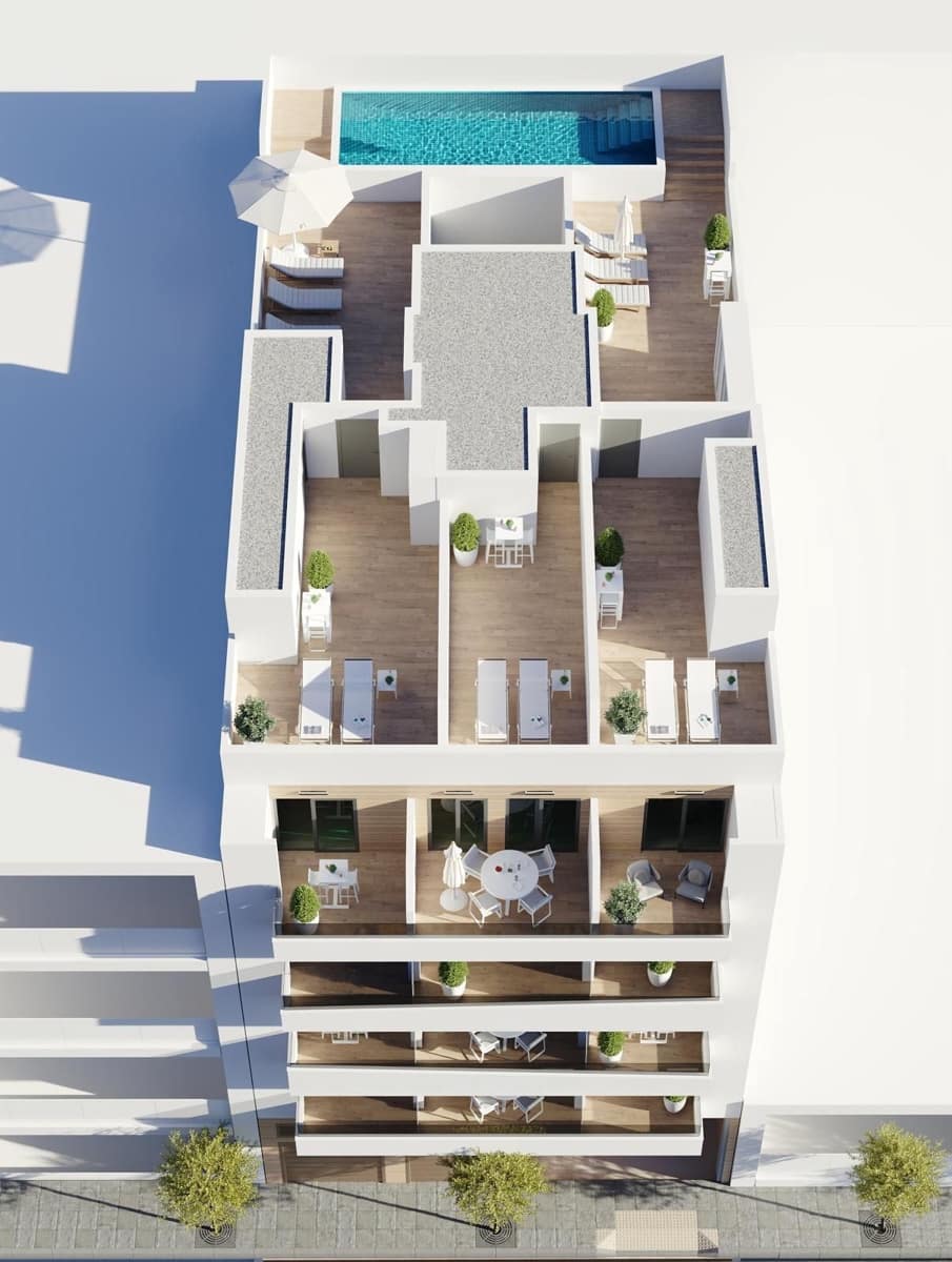 1 makuuhuone Kattohuoneisto myytävänä paikassa Torrevieja mukana uima-altaan - 259 000 € (Ref: 9991691)