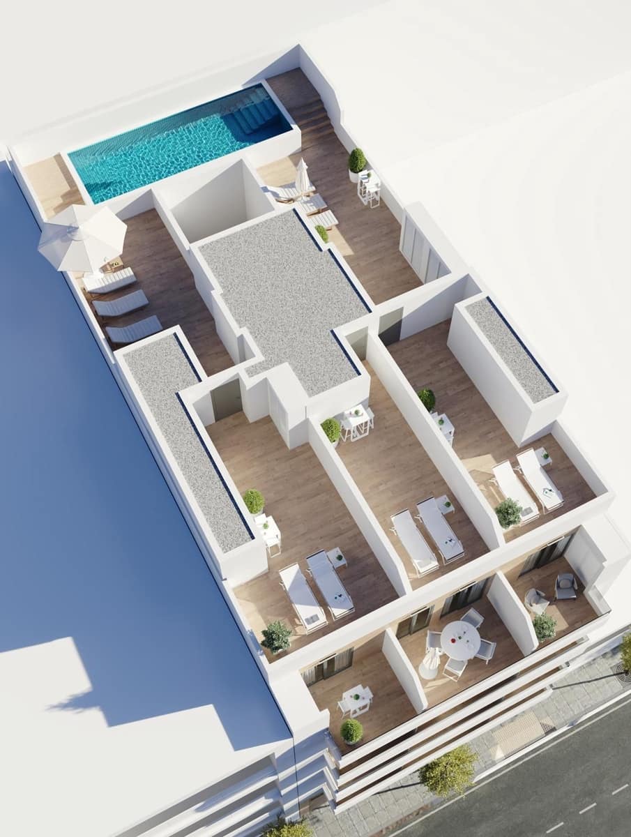 1 makuuhuone Kattohuoneisto myytävänä paikassa Torrevieja mukana uima-altaan - 259 000 € (Ref: 9991691)