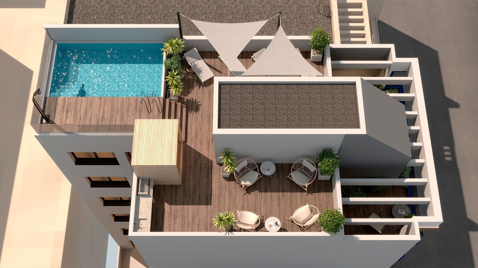 1 soverom Penthouse til salgs i Torrevieja med svømmebasseng - € 275 000 (Ref: 9991700)