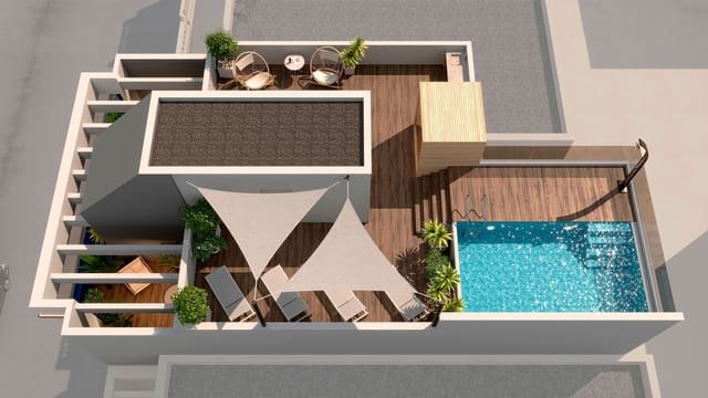 1 soverom Penthouse til salgs i Centro - Muelle Pesquero, Torrevieja med svømmebasseng - € 275 000 (Ref: 9991700)