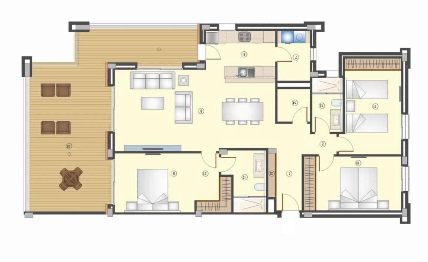 3 soveværelse Lejlighed til salg i Portocolom med swimmingpool - € 820.000 (Ref: 9804796)