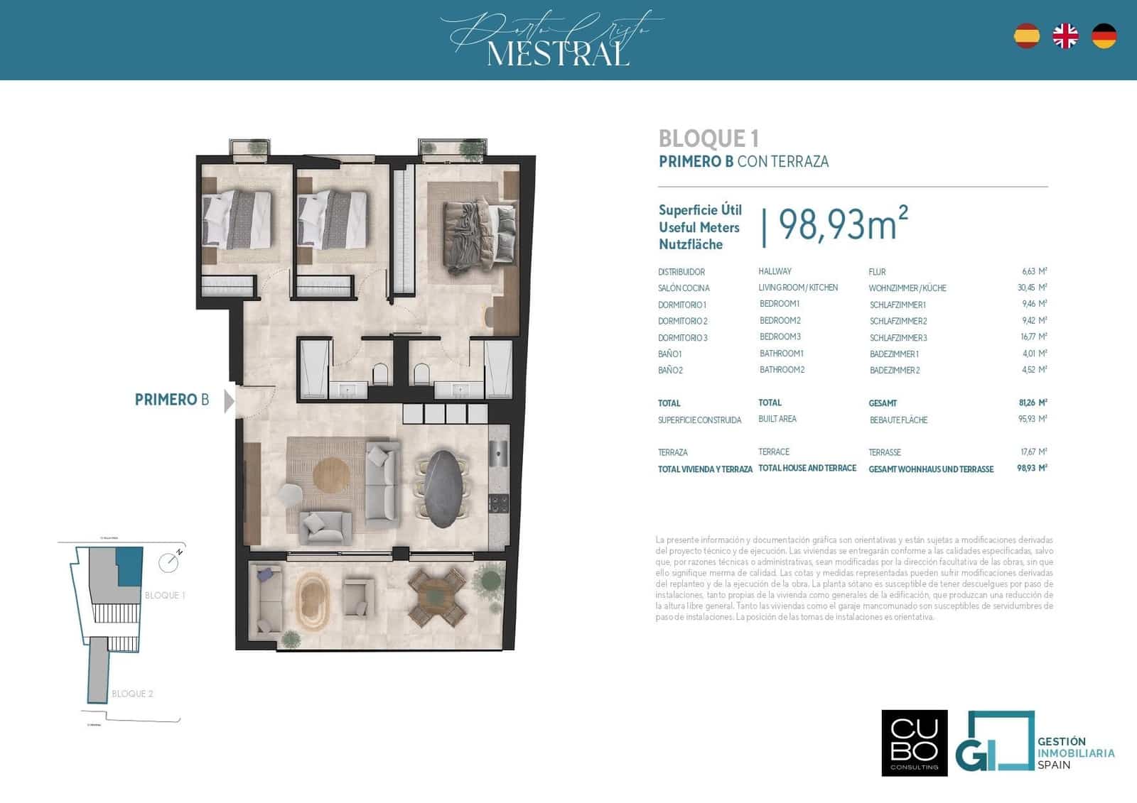 2 sypialnia Apartament na sprzedaż w Portocristo / Port de Manacor z garażem - 450 000 € (Ref: 9813350)