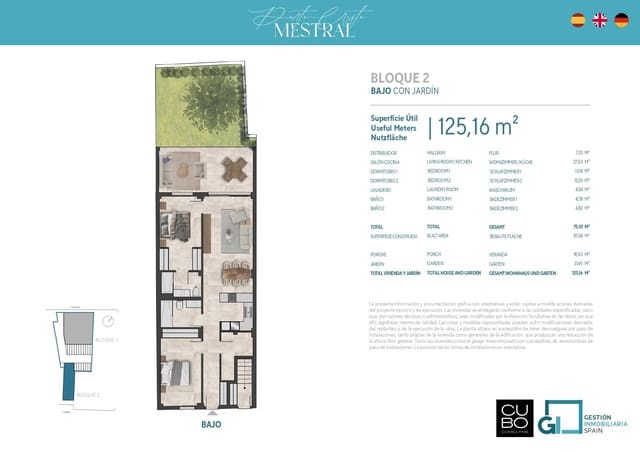 2 sypialnia Apartament na sprzedaż w Portocristo / Port de Manacor, Manacor z garażem - 450 000 € (Ref: 9813350)