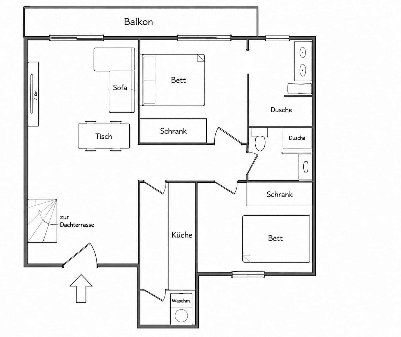 2 sypialnia Penthouse na sprzedaż w Calas de Mallorca z basenem - 495 000 € (Ref: 9846535)