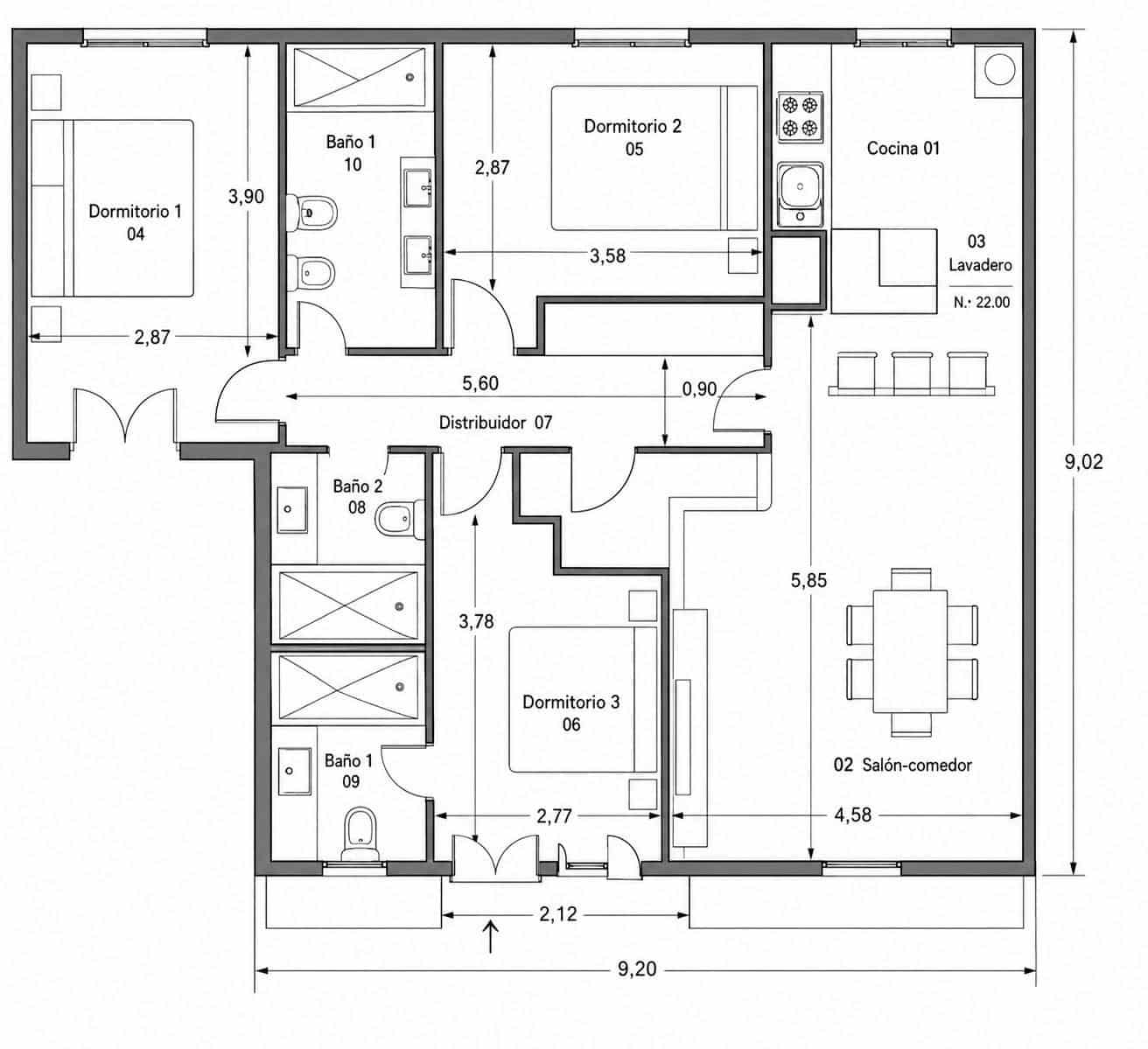 3 chambre Appartement à vendre à Portocolom avec piscine - 575 000 € (Ref: 9878971)