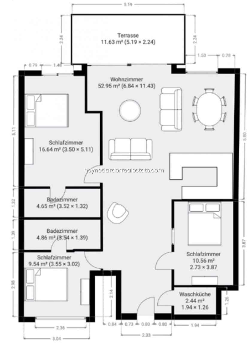 3 camera da letto Appartamento da affittare in Santa Ponsa con piscina - 2.950 € (Rif: 9511852)