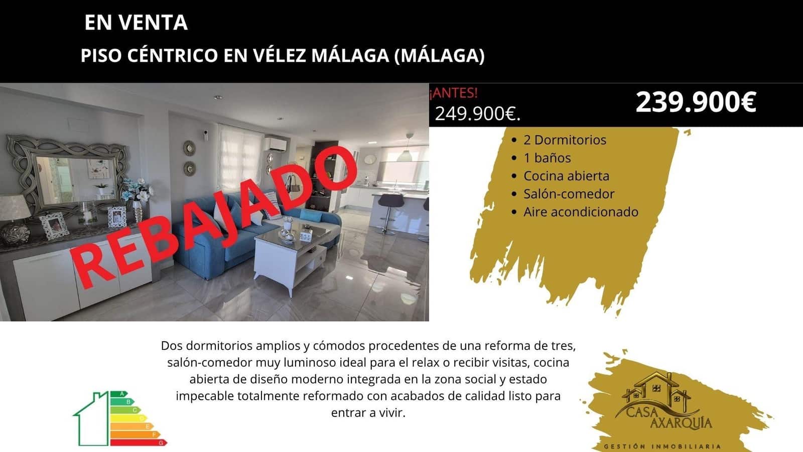 2 bedroom Flat for sale in Velez-Malaga - € 239,900 (Ref: 10032217)
