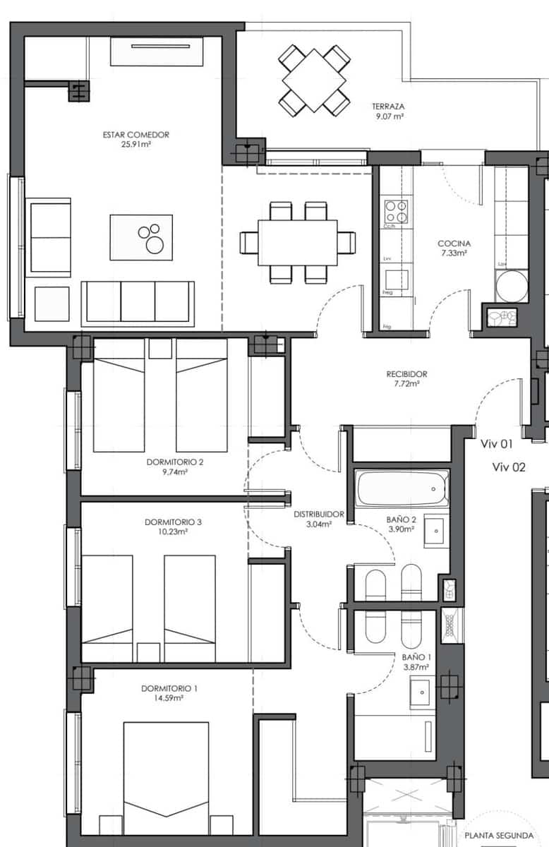 3 makuuhuone Asunto myytävänä paikassa Sevilla kaupunki mukana uima-altaan 
autotalli - 648 000 € (Ref: 9535943)