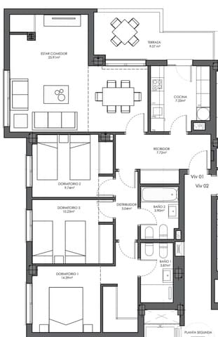 3 slaapkamer Flat te koop in Sevilla stad met zwembad garage - € 648.000 (Ref: 9535943)