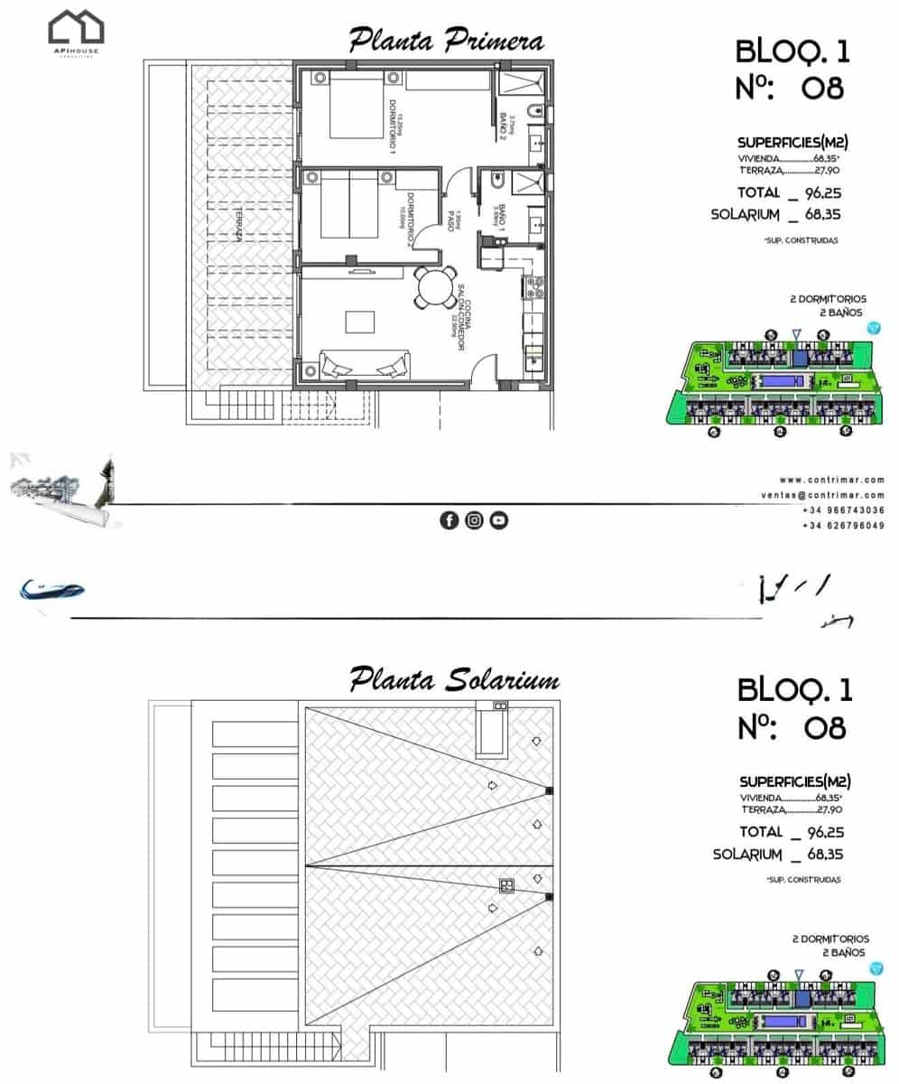 2 Zimmer Apartment zu verkaufen in Algorfa mit Pool - 261.000 € (Ref: 9506850)