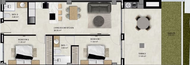 2 Zimmer Apartment zu verkaufen in El Pinet, Elche / Elx mit Pool Garage - 265.000 € (Ref: 9433626)