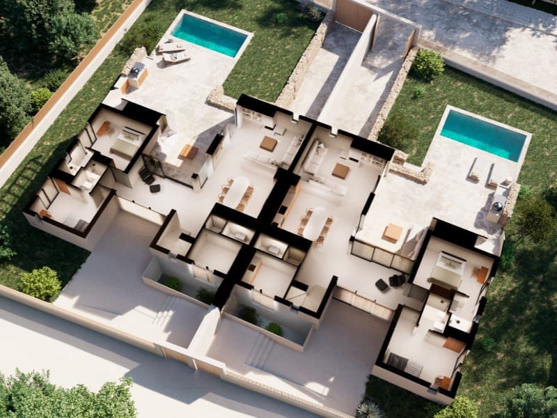 4 soveværelse Semi-Rækkehus til salg i Port des Torrent med swimmingpool garage - € 1.750.000 (Ref: 8612007)