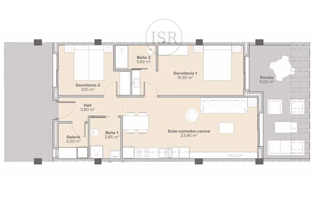 2 soverom Leilighet til salgs i Vera med svømmebasseng garasje - € 216 000 (Ref: 10155354)