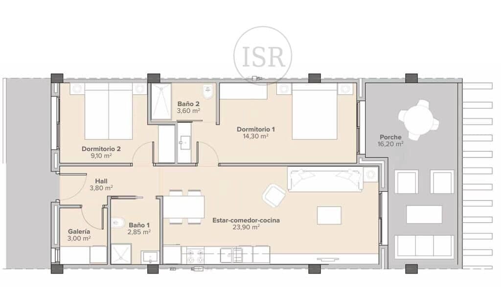 2 soverom Leilighet til salgs i Vera med svømmebasseng garasje - € 216 000 (Ref: 10155354)