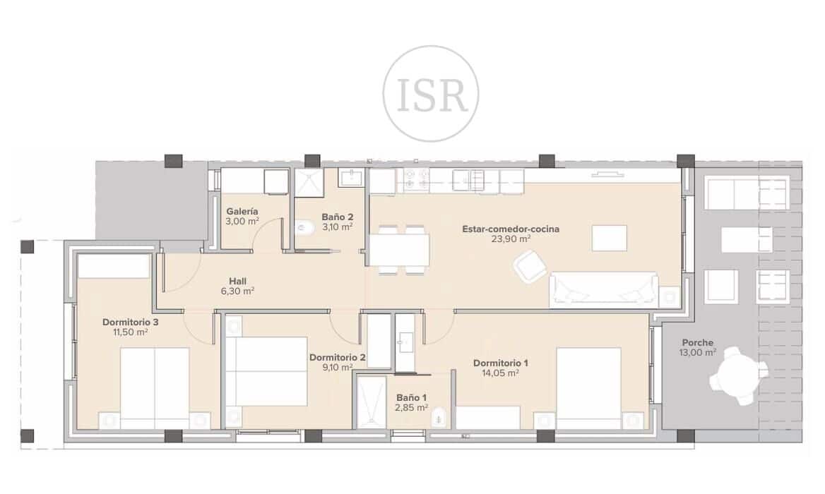 2 soverom Leilighet til salgs i Vera med svømmebasseng garasje - € 216 000 (Ref: 10155354)
