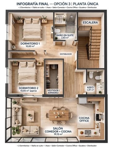 3 quarto Moradia em Banda para venda em Las Marinas - Pueblo Laguna, Vera com piscina garagem - 566 500 € (Ref: 10187207)