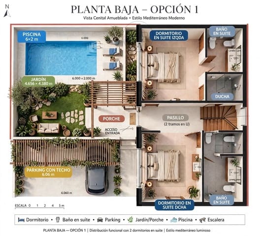 3 quarto Moradia em Banda para venda em Las Marinas - Pueblo Laguna, Vera com piscina garagem - 566 500 € (Ref: 10187207)