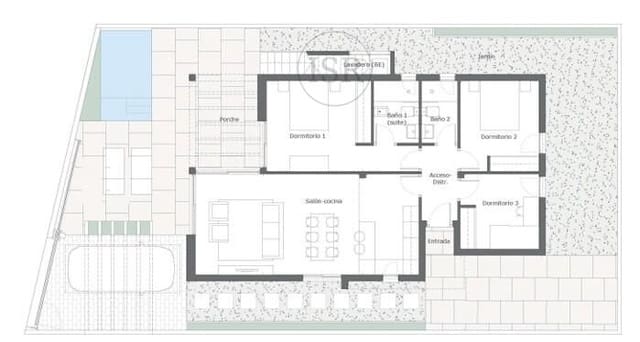 3 sovrum Villa till salu i Valle del Este, Vera med pool - 289 000 € (Ref: 9433606)