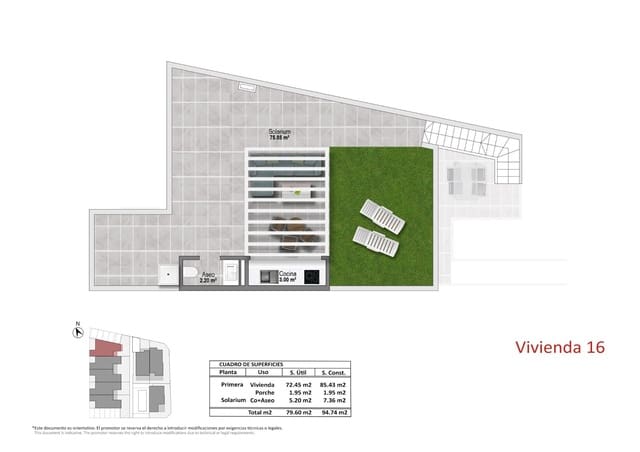3 soverom Leilighet til salgs i Pilar de la Horadada ciudad, Pilar de la Horadada med svømmebasseng garasje - € 339 900 (Ref: 10000128)