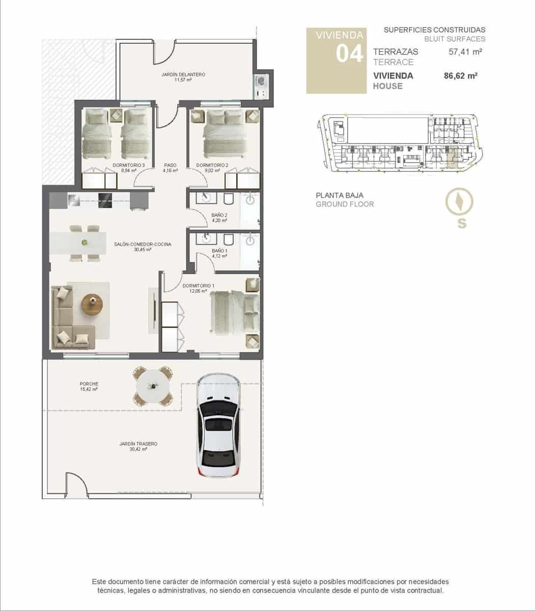 3 soverom Leilighet til salgs i Pilar de la Horadada med svømmebasseng garasje - € 345 000 (Ref: 10011125)