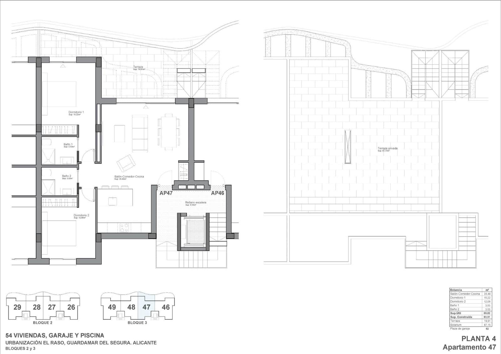 2 soveværelse Penthouse til salg i Guardamar del Segura med swimmingpool garage - € 376.900 (Ref: 10011127)