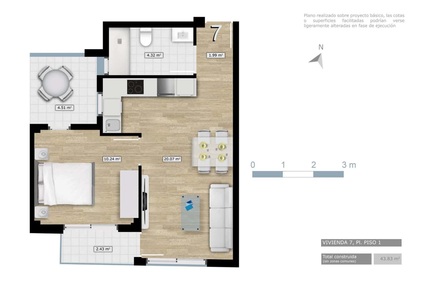 1 quarto Apartamento para venda em Torrevieja com piscina - 160 000 € (Ref: 10017215)