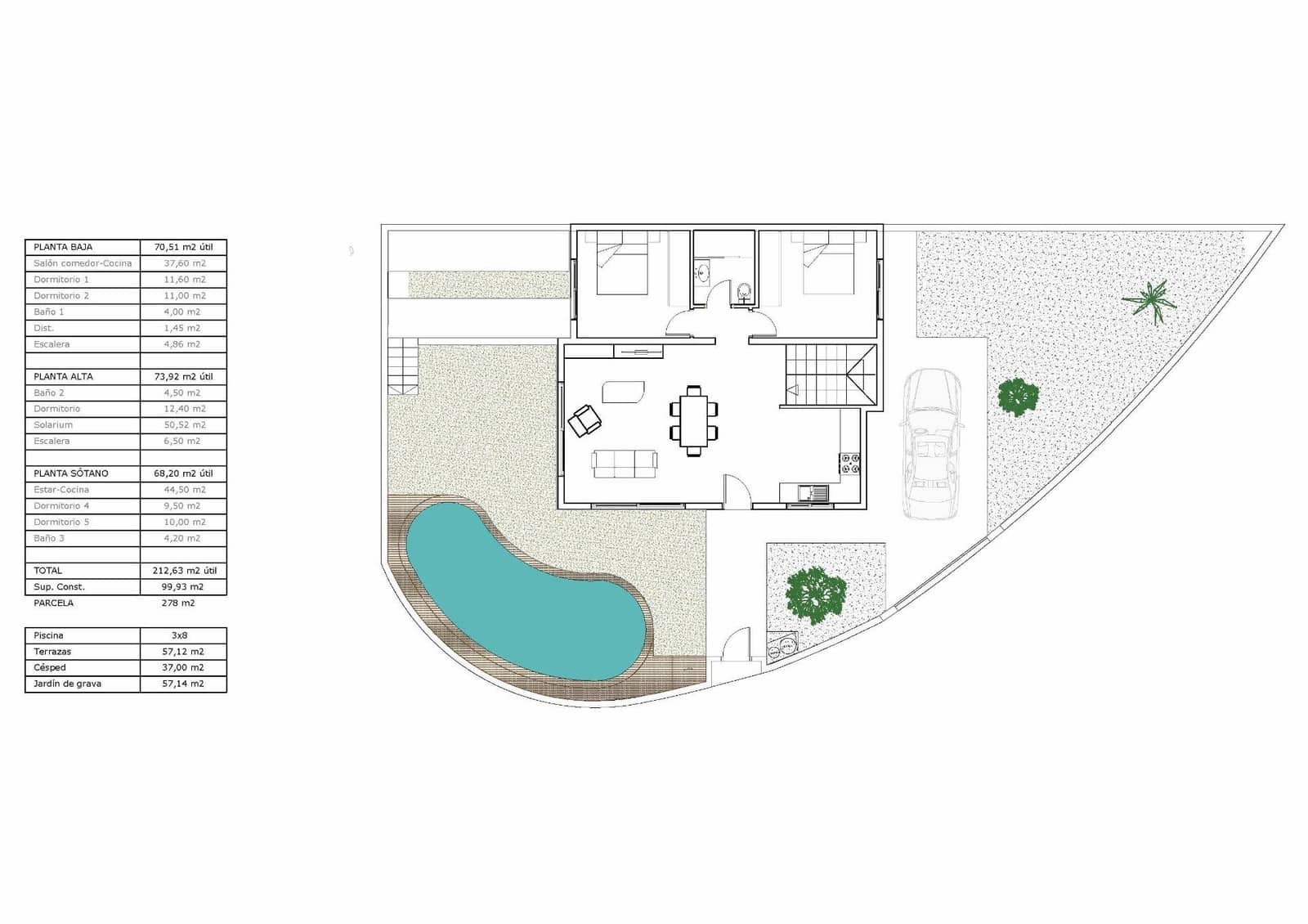 5 quarto Moradia para venda em Ciudad Quesada com piscina garagem - 587 000 € (Ref: 10044698)