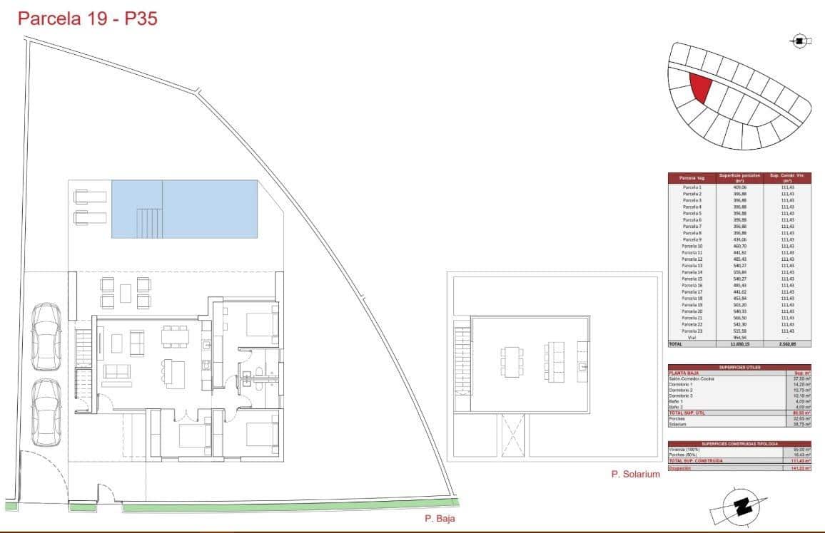 3 Zimmer Villa zu verkaufen in Hacienda del Alamo mit Pool Garage - 395.000 € (Ref: 10058145)