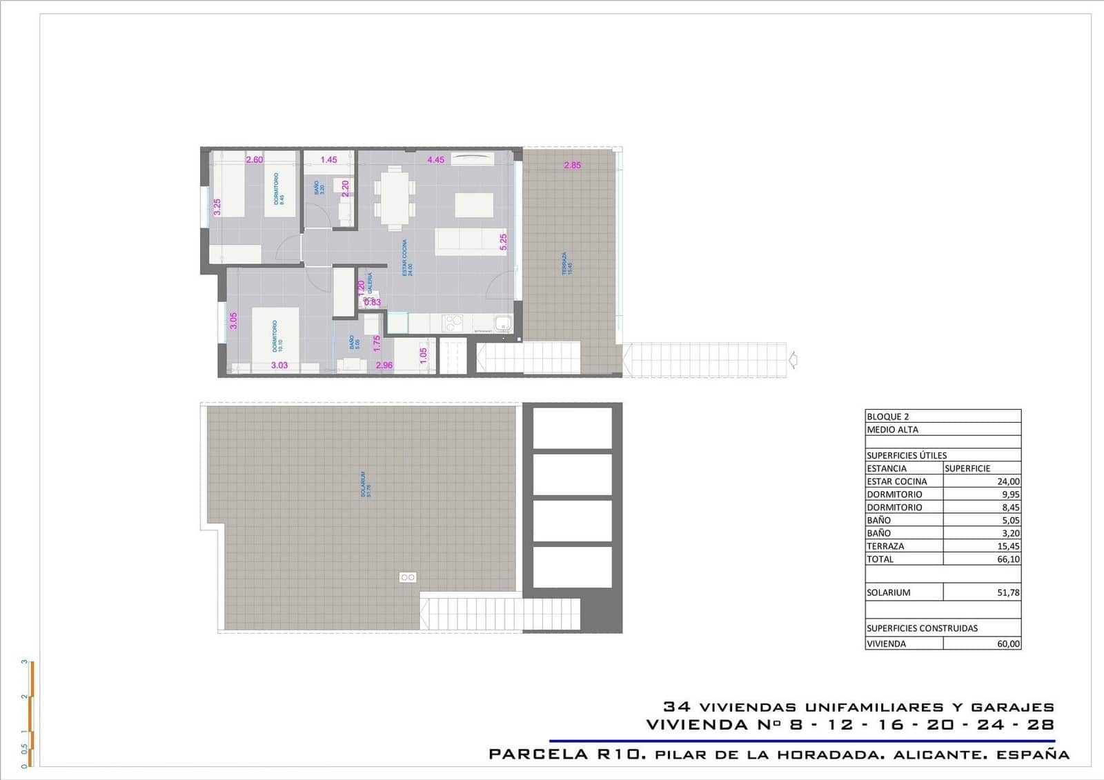 2 sovrum Lägenhet till salu i Pilar de la Horadada med pool garage - 320 000 € (Ref: 10067305)