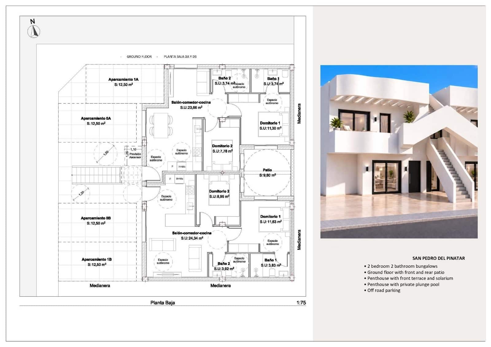 Apartamento de 2 habitaciones en Lo Pagan en venta con garaje - 279.950 € (Ref: 10099802)