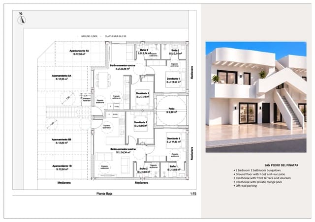 Apartamento de 2 habitaciones en Lo Pagan, San Pedro del Pinatar en venta con garaje - 279.950 € (Ref: 10099802)