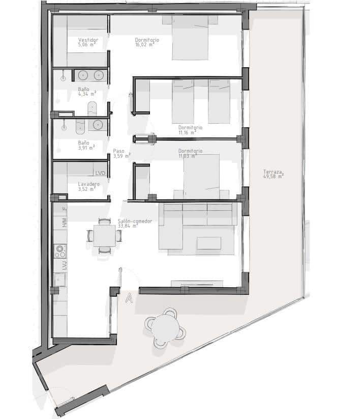 3 camera da letto Appartamento in vendita in Aguilas con piscina garage - 353.500 € (Rif: 10101942)