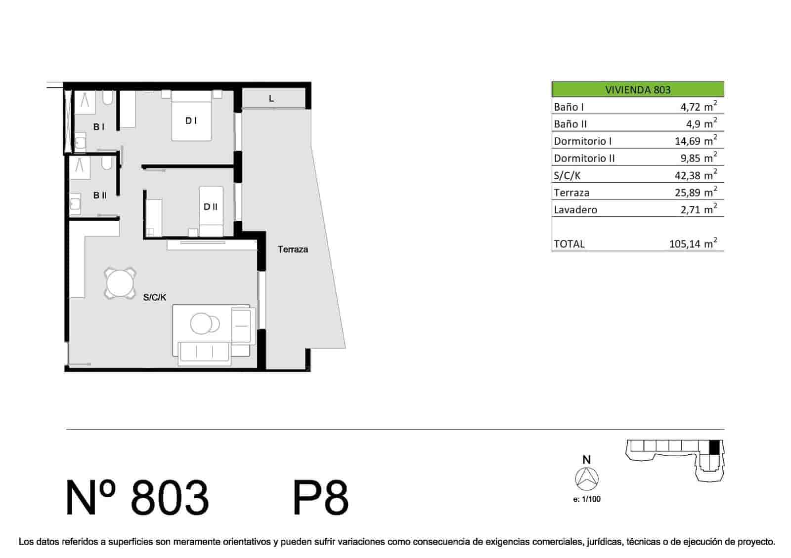 2 soverom Penthouse til salgs i San Miguel de Salinas med svømmebasseng garasje - € 239 900 (Ref: 10118968)