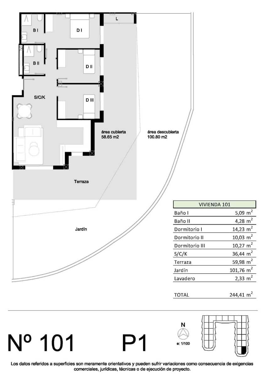 3 sypialnia Apartament na sprzedaż w San Miguel de Salinas z basenem garażem - 259 900 € (Ref: 10118969)