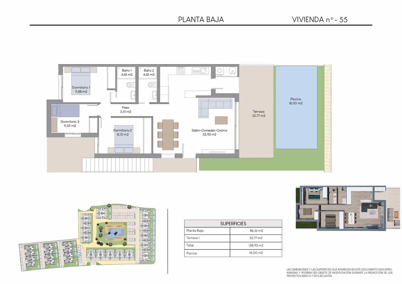 3 soveværelse Lejlighed til salg i Finestrat med swimmingpool garage - € 439.900 (Ref: 10176957)