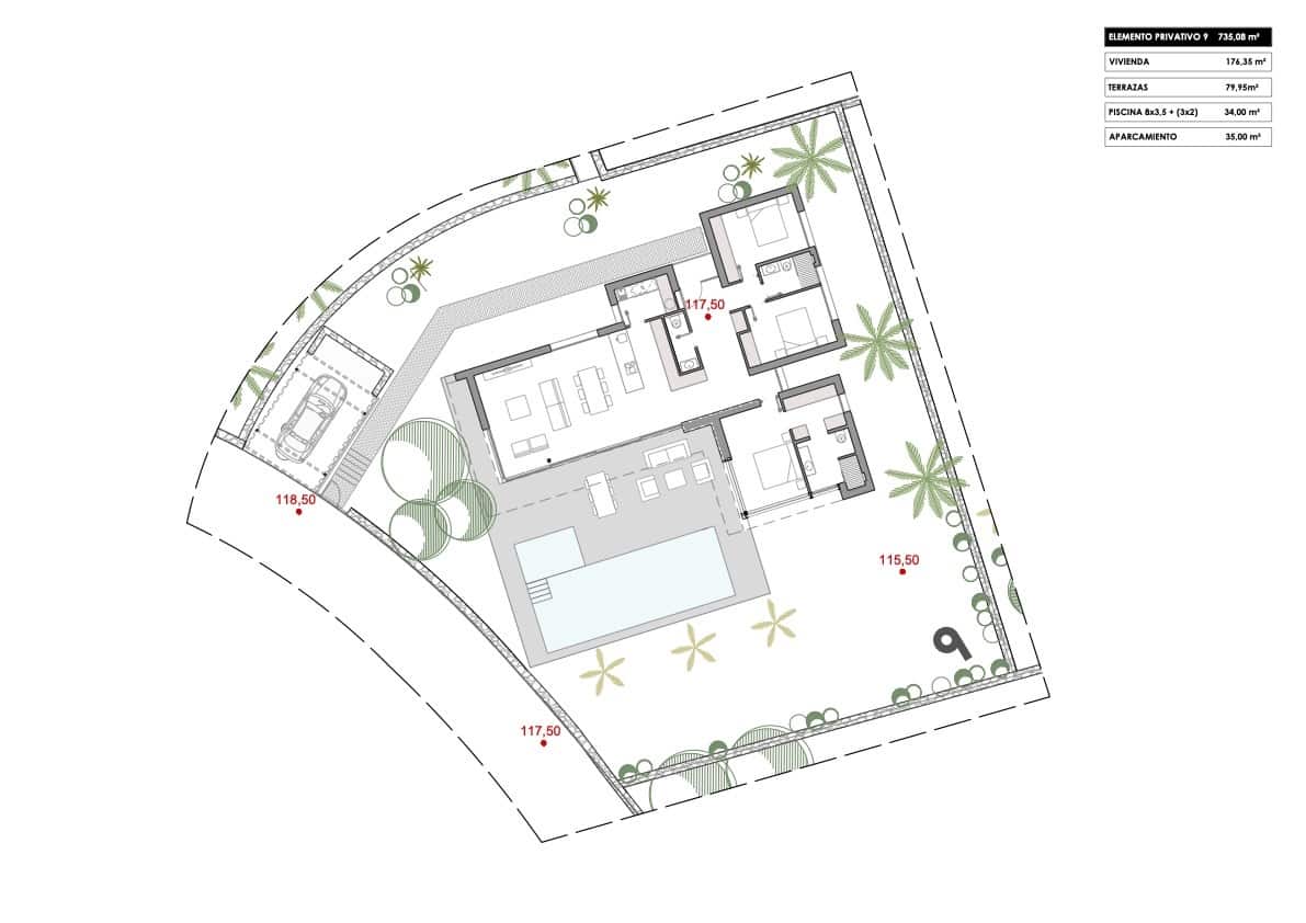 3 quarto Moradia para venda em Las Colinas Golf com piscina garagem - 1 100 000 € (Ref: 8545817)