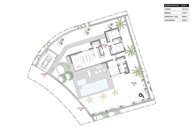 3 quarto Moradia para venda em Las Colinas Golf, Orihuela com piscina garagem - 1 100 000 € (Ref: 8545817)