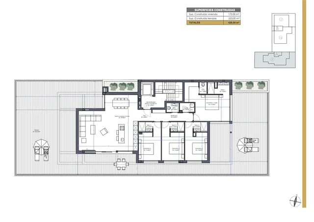 4 soverom Penthouse til salgs i Las Colinas Golf, Orihuela med svømmebasseng garasje - € 1 499 000 (Ref: 8545818)
