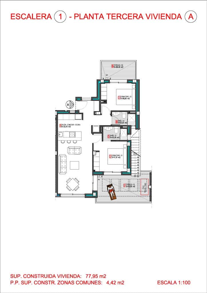 2 sypialnia Penthouse na sprzedaż w Aguas Nuevas z basenem - 380 000 € (Ref: 9109644)