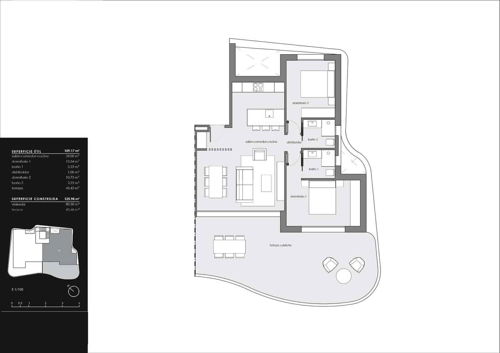 2 soverom Penthouse til salgs i Guardamar del Segura med svømmebasseng garasje - € 375 000 (Ref: 9820095)