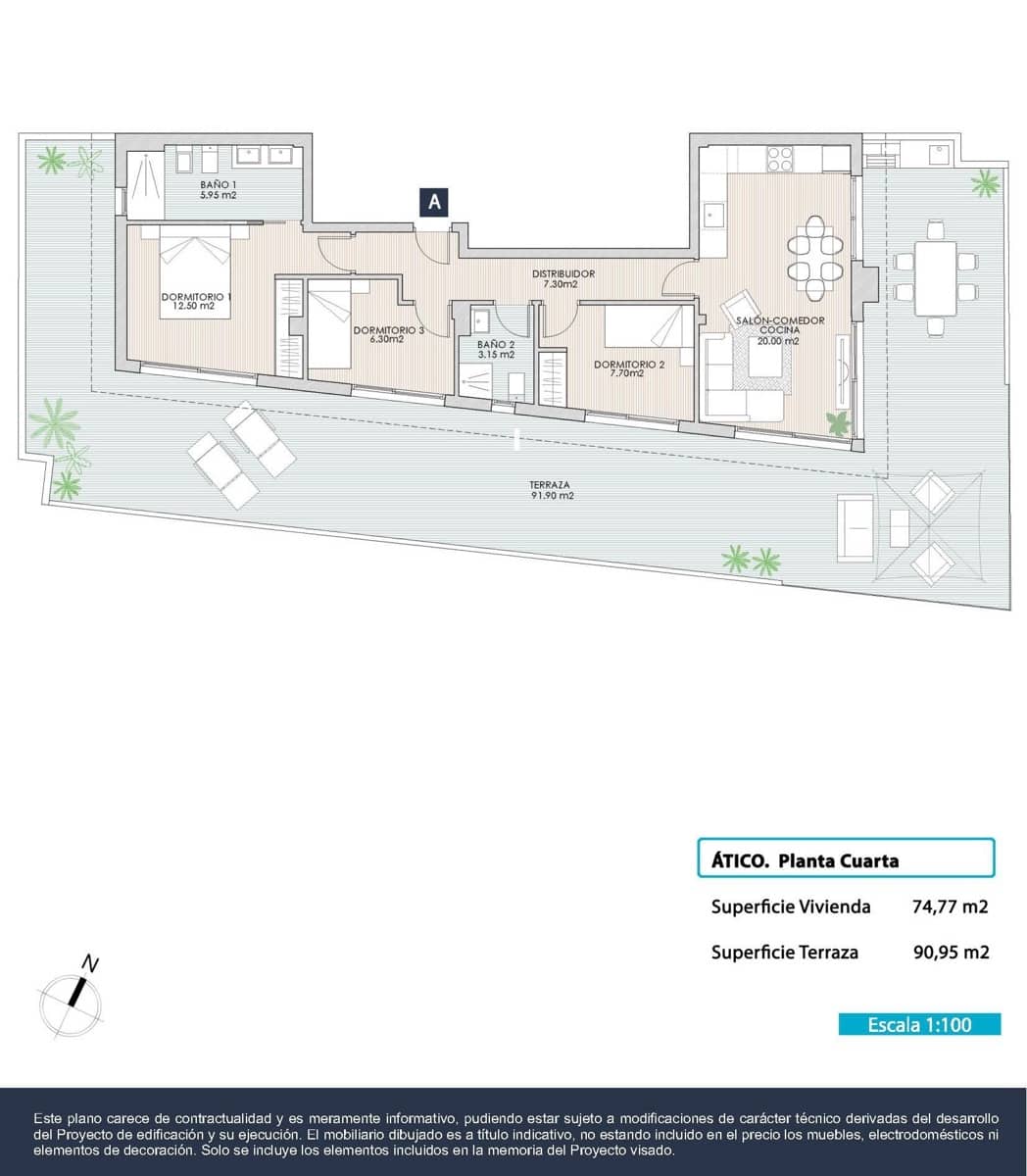 3 makuuhuone Kattohuoneisto myytävänä paikassa Torrevieja mukana uima-altaan - 464 000 € (Ref: 9820121)