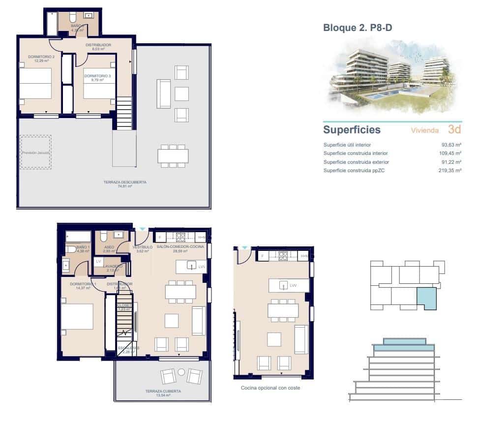 3 slaapkamer Penthouse te koop in La Villajoyosa / Vila Joiosa met zwembad garage - € 635.200 (Ref: 9820154)