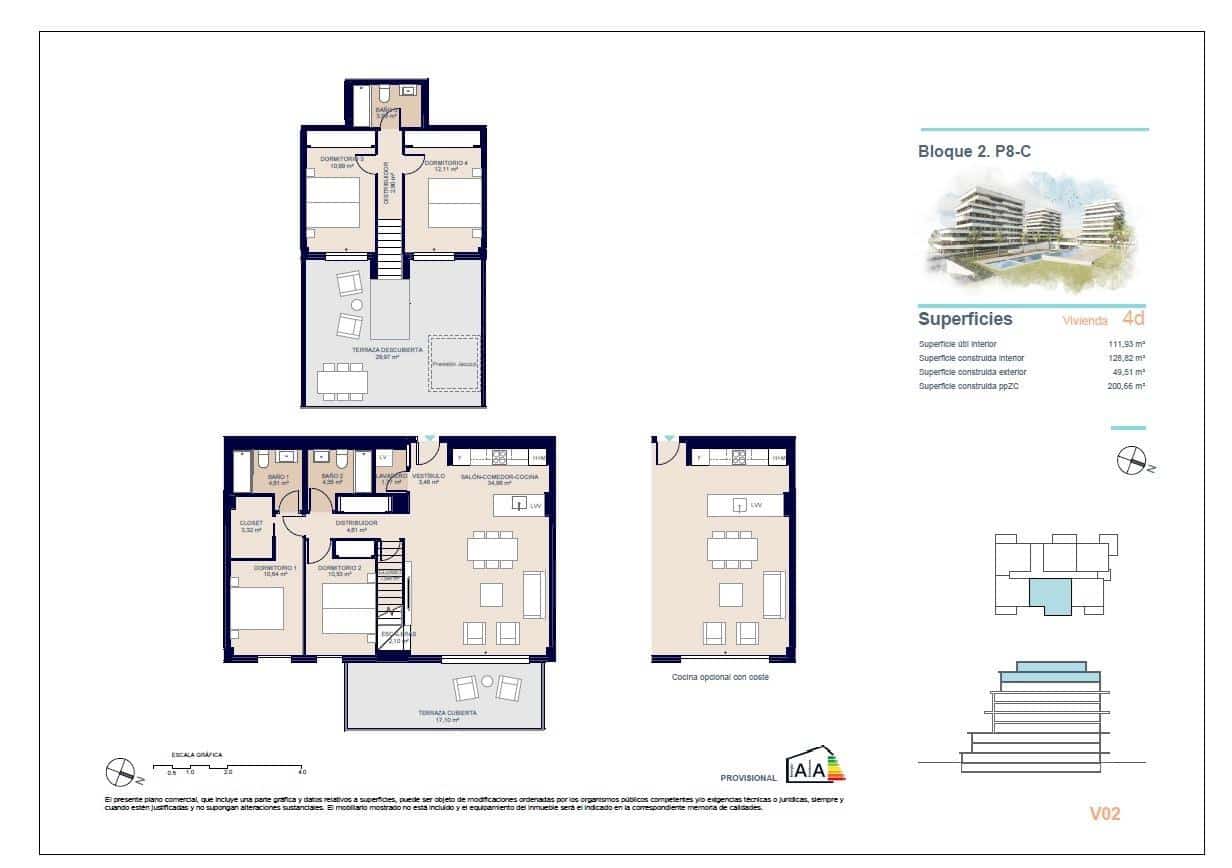 4 soveværelse Penthouse til salg i La Villajoyosa / Vila Joiosa med swimmingpool garage - € 645.000 (Ref: 9820157)