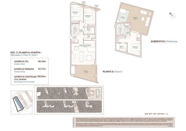 3 slaapkamer Penthouse te koop in Platja Vila Joiosa - Platja de Torres, La Villajoyosa / Vila Joiosa met zwembad garage - € 686.000 (Ref: 9820159)